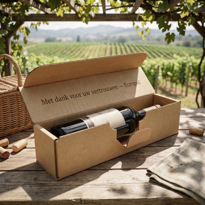 Un emballage en carton pour une bouteille de vin